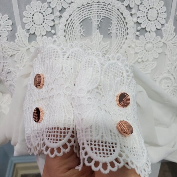 Ted Baker KATHIEA High neck lace tunic dress Sz 3 US M Celebrities favorite - Picture 6 of 16